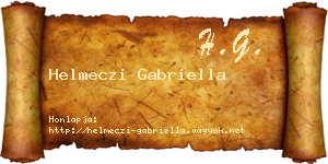 Helmeczi Gabriella névjegykártya